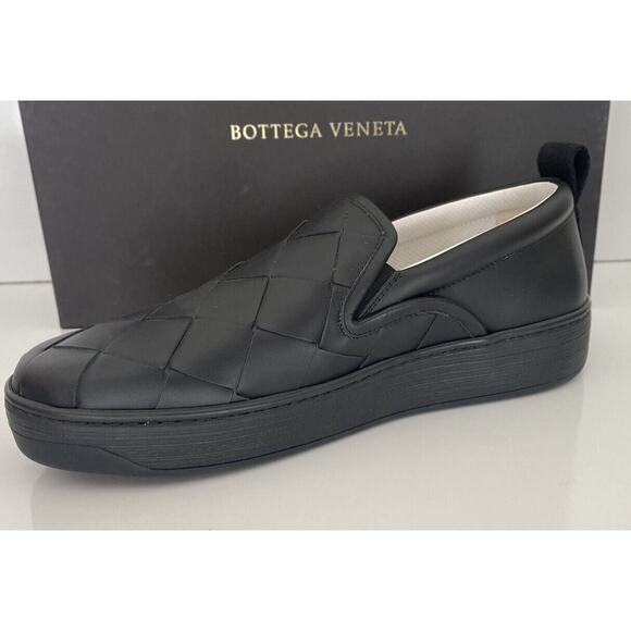 Bottega Veneta Intrecciato Calf Leather Black Shoes 7 US 578303 Italy NIB $760 main image 4